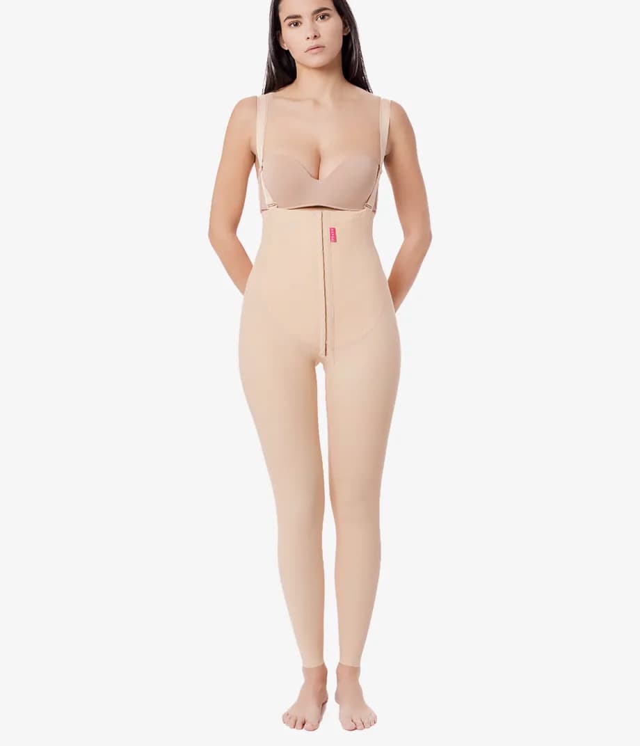 Under-Bust to Ankle Compression Garment for Liposuction Recovery
